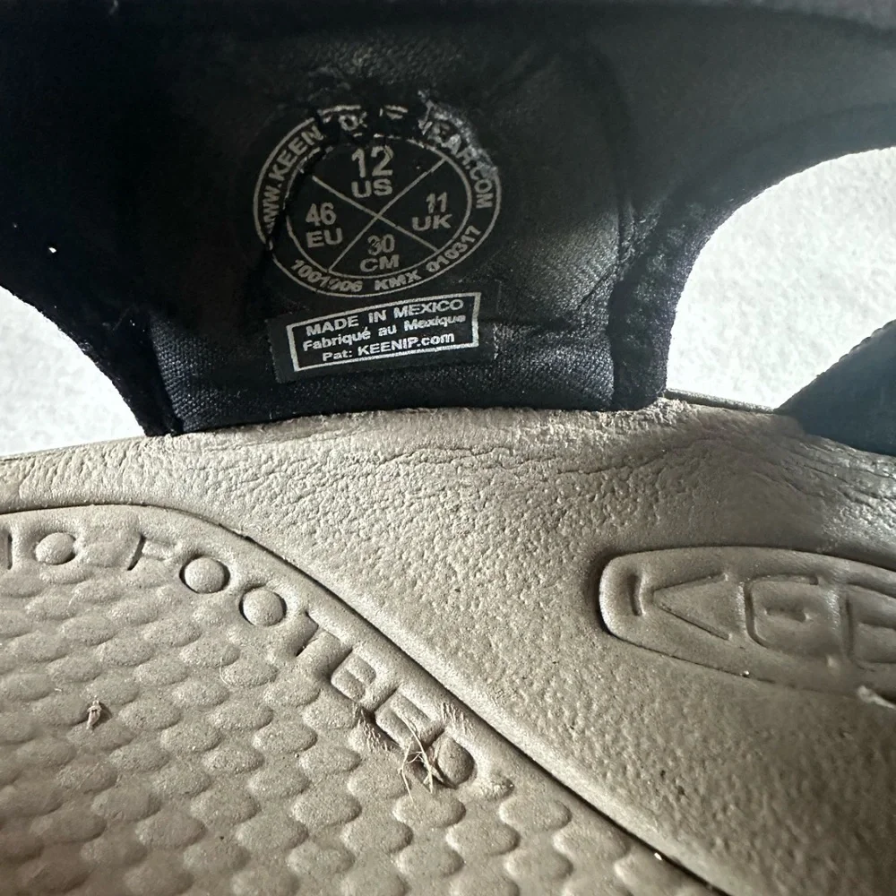Keen Men’s Newport H2 Black/Stone Grey Sandals Size 12 - Picture 12 of 14